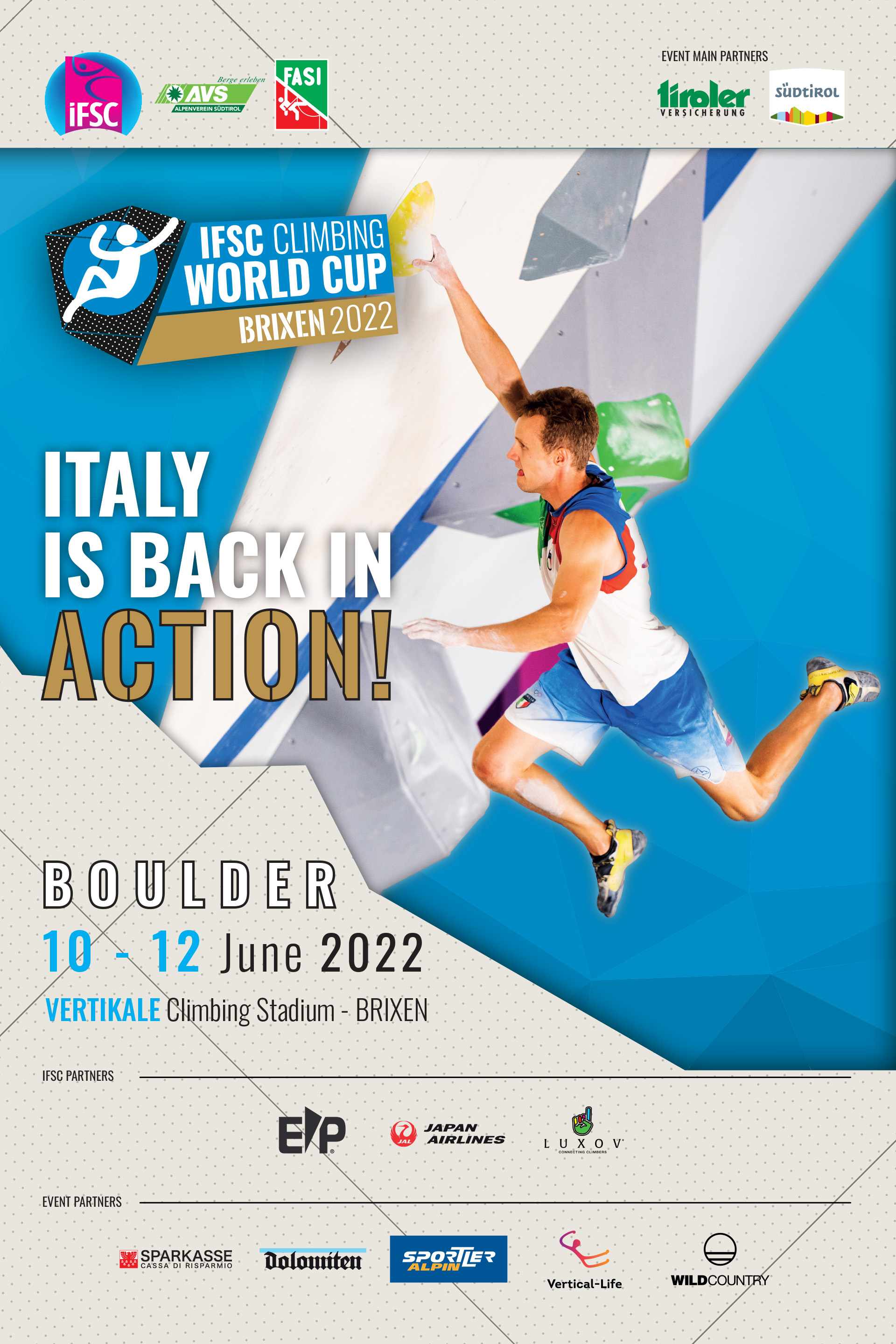 IFSC - CLIMBING WORLD CUP (B) - BRIXEN (ITA) 2022